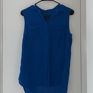 Talbots collard sleeveless shirt